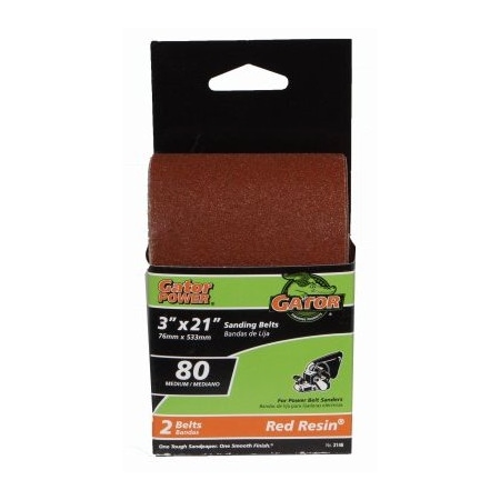 Gator Finishing 2PK 3x21 80G Sand Belt 3146